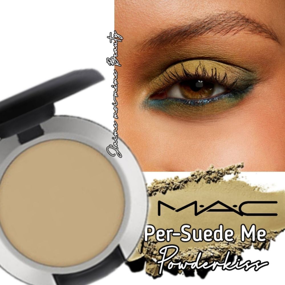 MAC Powderkiss Eyeshadow in Per-Suede Me (Matcha Makeup)